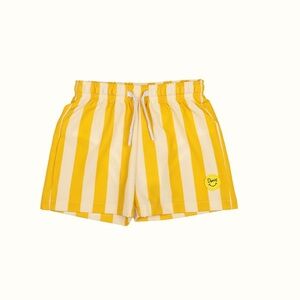 Yellow and White Striped Toddler Swim Shorts